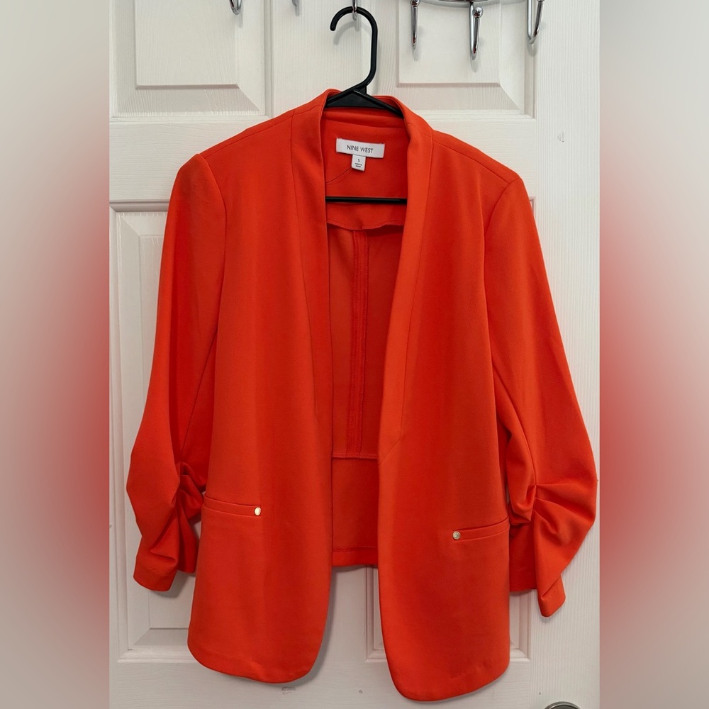 Nine West Women's Bold Orange Blazer